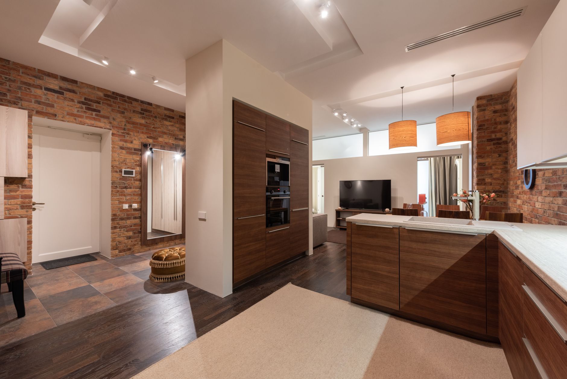 A bright, finished home kitchen.